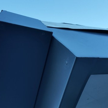 Fascia Wrap, Custom Sectional Slant Back Box Gutters in Studio City