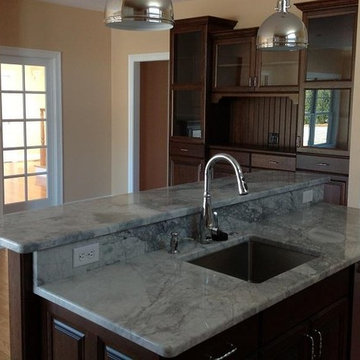Pistritto Marble Super White Marble Kitchen