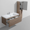 Happy Wall Mounted Vanity With Reinforced Acrylic Sink, White Oak, 48"