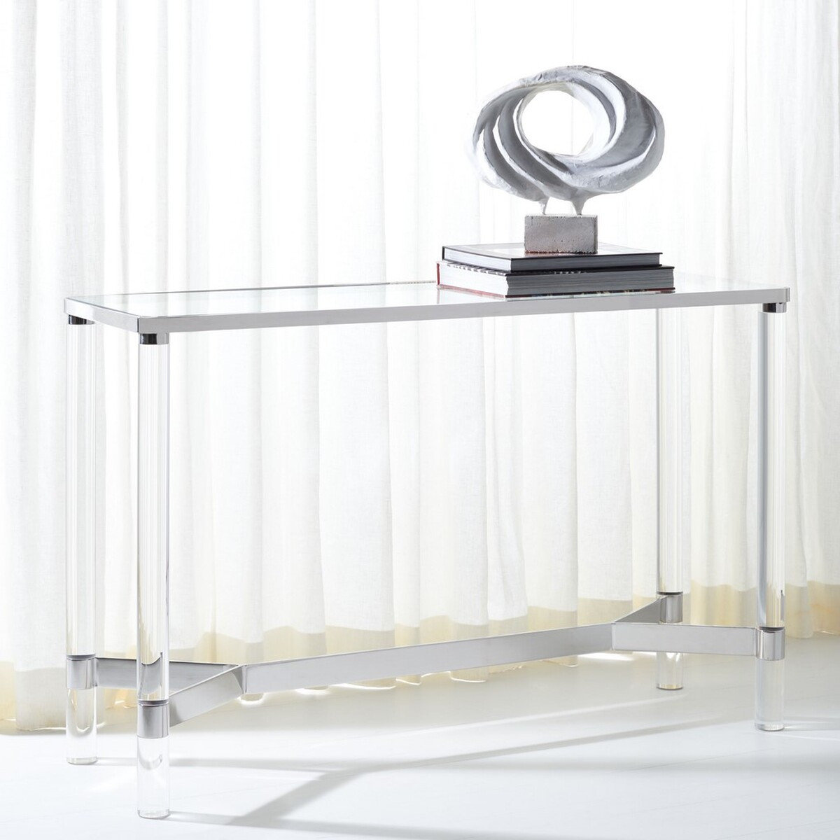 Safavieh Couture Suzanna Acrylic Console Table - Contemporary - Console ...