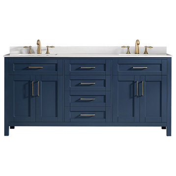 Ove Decors 15VVA-TAHO72 Tahoe 72" - Midnight Blue / Cultured Marble Top