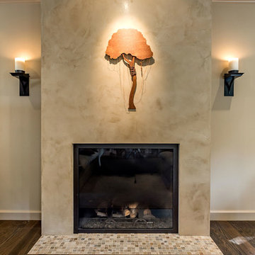 Venetian Plaster Fireplace