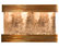 Sunrise Springs water fountain, Magnifico Travertine, Rustic Copper, Square