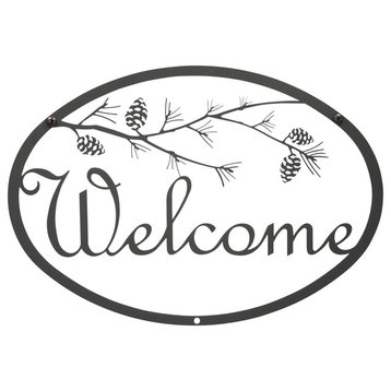 Welcome Sign, Small, Pinecone