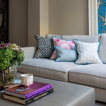 Living room of a family townhouse in Chelsea, London