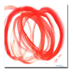 Ready2HangArt - Orange Swirl I' Ready2HangArt Canvas by Leslie Owens, 40"x40" - Prints And Posters