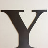 Rustic Large Letter "Y", Raw Metal, 18"