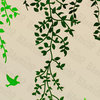 Green Curtain - Wall Decals Stickers Appliques Home Dcor