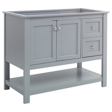 Fresca Manchester 42" Traditional Wood Bathroom Cabinet with 2-door in Gray