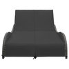 Vidaxl Double Sun Lounger With Cushion Poly Rattan Anthracite