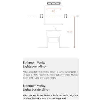 Arandel Modern Bathroom Vanity Light, Polished Chrome