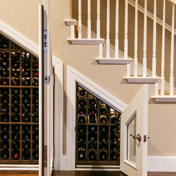 Small Wine Storage - Mini Cellar and Cabinet Under the Stairs