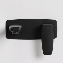 LUSSO NOIR MIA SERIES WALL MOUNTED BASIN MIXER TAP MATT BLACK - Products