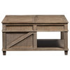 Square Lift Top Cocktail Table Urban Brown