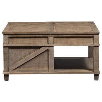 Square Lift Top Cocktail Table Urban Brown