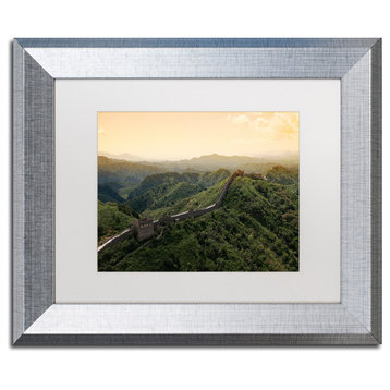 Philippe Hugonnard 'Great Wall XIV' Art, Silver Frame, White Matte, 14"x11"
