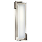 Elan Lighting - Elan Lighting 83797 Jaxen - 16.5 Inch 1 Led Linear Bath Vanity - The Brushed Nickel Finish Is Offset By The FrostedJaxen 16.5 Inch 1 Le Brushed Nickel ClearUL: Suitable for damp locations Energy Star Qualified: n/a ADA Certified: YES  *Number of Lights: 1-*Wattage: LED bulb(s) *Bulb Included:Yes *Bulb Type:LED *Finish Type:Brushed Nickel