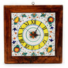 Fruttina, Square Wall Clock on Reclaimed Wood Frame.