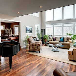 75 Beautiful Living Room With A Music Area And A Corner Fireplace Pictures Ideas November 2020 Houzz