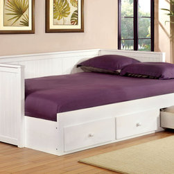 WOLFORD KIDS COTTAGE WHITE STORAGE FULL SIZE DAYBED - Daybeds