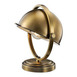 10.5 in. Antique Brass Mini Task Lamp - Desk Lamps