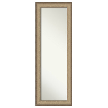 Elegant Brushed Bronze Non-Beveled On the Door Mirror - 18.75 x 52.75 in.