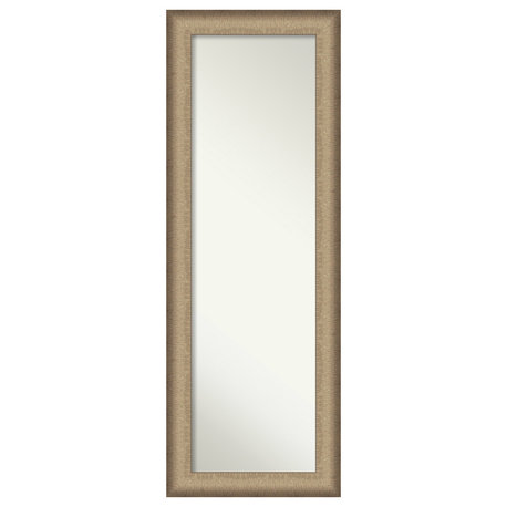 Elegant Brushed Bronze Non-Beveled On the Door Mirror - 18.75 x 52.75 in.