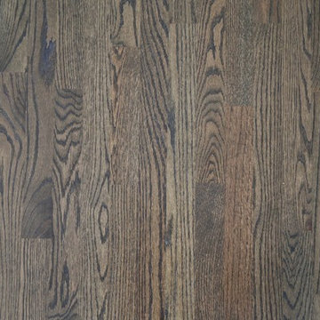 Ebony/Jacobean on red oak