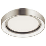 Elan Lighting - Elan Lighting 84156 Fornello - 14" 1 LED Flush Mount - With Fornello(TM), we offer rings that are modernFornello 14" 1 LED F Brushed Nickel White *UL Approved: YES Energy Star Qualified: n/a ADA Certified: n/a  *Number of Lights: Lamp: 1-*Wattage: LED bulb(s) *Bulb Included:Yes *Bulb Type:LED *Finish Type:Brushed Nickel