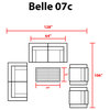 Belle 7 Piece Outdoor Wicker Patio Furniture Set 07c