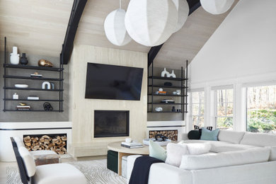 Living room - contemporary living room idea in Toronto