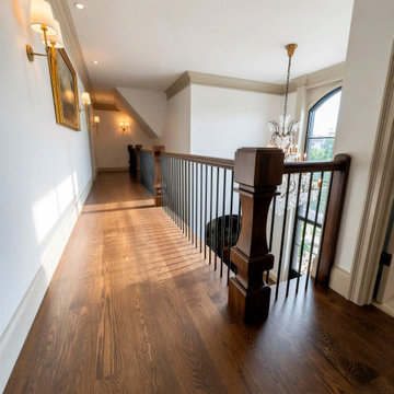 Modern Craftsman Newel Post – Where Wood Meets Metal