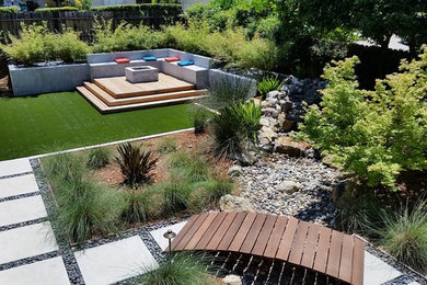 Modern garden in Sacramento.