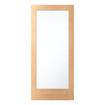 Bristol - 1-Lite White Oak French Door with Dual Tempered Clear Glass (1-3/4”)