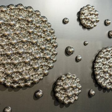 Bubbles Silver Wall Sculpture for Luxury Living Room