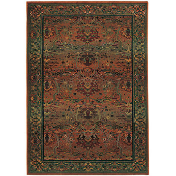 Oriental Weavers Sphinx Kharma 465j4 Rug, Green/Beige, 5'3"x7'6"