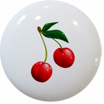 Cherries Cherry Fruit Ceramic Knob