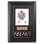Heritage Sports Art - Original Art of the MLB 1914 Atlanta Braves Uniform - This beautifully framed piece features an original piece of watercolor artwork glass-framed in an attractive two inch wide black resin frame with a double mat. The outer dimensions of the framed piece are approximately 17" wide x 24.5" high, although the exact size will vary according to the size of the original piece of art. At the core of the framed piece is the actual piece of original artwork as painted by the artist on textured 100% rag, water-marked watercolor paper. In many cases the original artwork has handwritten notes in pencil from the artist. Simply put, this is beautiful, one-of-a-kind artwork. The outer mat is a rich textured black acid-free mat with a decorative inset white v-groove, while the inner mat is a complimentary colored acid-free mat reflecting one of the team's primary colors. The image of this framed piece shows the mat color that we use (Red). Beneath the artwork is a silver plate with black text describing the original artwork. The text for this piece will read: This original, one-of-a-kind watercolor painting of the 1914 Boston Braves (now Atlanta Braves) uniform is the original artwork that was used in the creation of this Atlanta Braves uniform evolution print and tens of thousands of other Atlanta Braves products that have been sold across North America. This original piece of art was painted by artist Nola McConnan for Maple Leaf Productions Ltd. 1914 was a World Series winning season for the Boston Braves. Beneath the silver plate is a 3" x 9" reproduction of a well known, best-selling print that celebrates the history of the team. The print beautifully illustrates the chronological evolution of the team's uniform and shows you how the original art was used in the creation of this print. If you look closely, you will see that the print features the actual artwork being offered for sale. The piece is framed with an extremely high quality framing glass. We have used this glass style for many years with excellent results. We package every piece very carefully in a double layer of bubble wrap and a rigid double-wall cardboard package to avoid breakage at any point during the shipping process, but if damage does occur, we will gladly repair, replace or refund. Please note that all of our products come with a 90 day 100% satisfaction guarantee. Each framed piece also comes with a two page letter signed by Scott Sillcox describing the history behind the art. If there was an extra-special story about your piece of art, that story will be included in the letter. When you receive your framed piece, you should find the letter lightly attached to the front of the framed piece. If you have any questions, at any time, about the actual artwork or about any of the artist's handwritten notes on the artwork, I would love to tell you about them. After placing your order, please click the "Contact Seller" button to message me and I will tell you everything I can about your original piece of art. The artists and I spent well over ten years of our lives creating these pieces of original artwork, and in many cases there are stories I can tell you about your actual piece of artwork that might add an extra element of interest in your one-of-a-kind purchase.