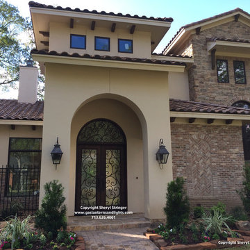 Front Door Gas Lanterns by Sheryl Stringer