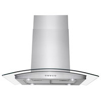 AKDY 36” Island Mount Stainless Steel Range Hood 3 Speed Push Control Panel