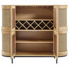 Loft Lyfe Darrius Cabinet, Storage, 4-Door, 55Lx17.7Wx47H, Oak