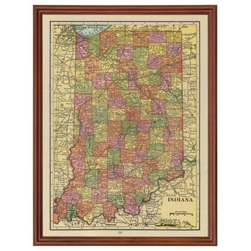 South Carolina Map 1909 - Vintage Framed Print of South Carolina, Black Frame