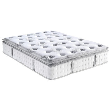 12"Mattress, Innerspring and Memory Foam With Quilted Pillow Top, Cal King