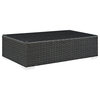 Sojourn Outdoor Wicker Rattan Coffee Table, Chocolate
