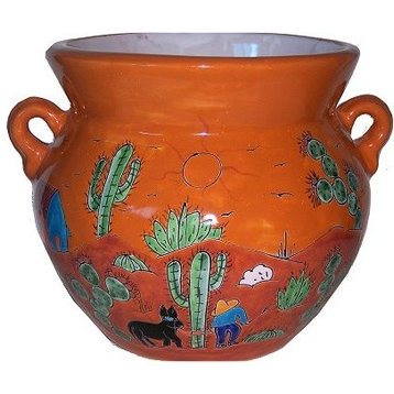 Medium Size Desert Talavera Ceramic Pot
