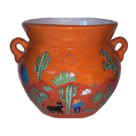Medium Size Desert Talavera Ceramic Pot