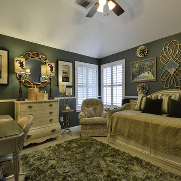 Green & Gold Glamorous Teen Room