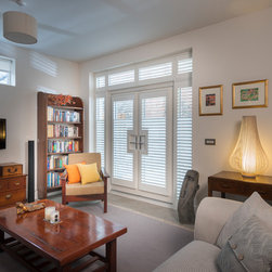 French Door and Patio Door Shutters. Solid Shutters - Interior Shutters