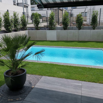 Folienbecken 5,00 x 3,00 x 1,50 m mit Akorplan Ceramics Mosaikfolie Selene