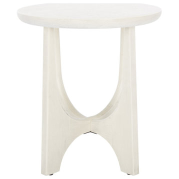 Safavieh Couture Sasha Wood Accent Table, White Wash